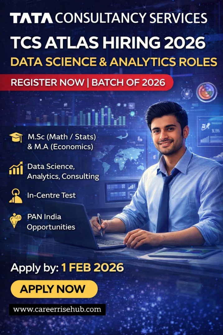 TCS Atlas Hiring 2026 | Data Science & Analytics Jobs Easy Apply