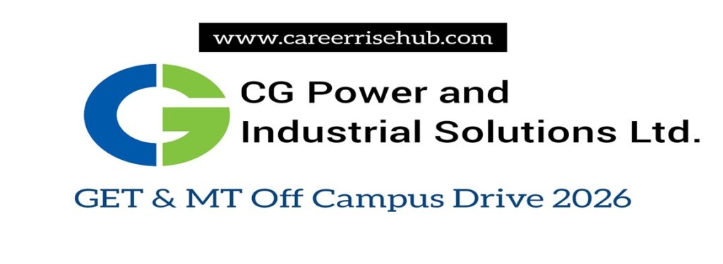 CG Power Off campus Drive 2026 CG Power Early Careers Program 2026