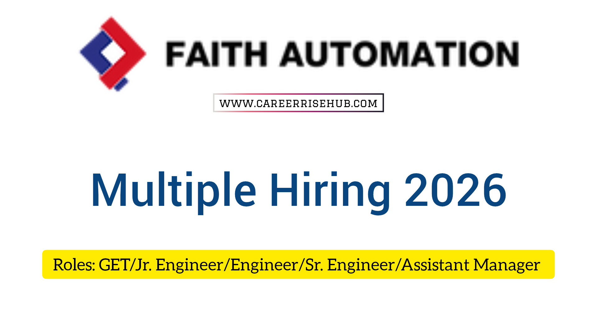 Faith Automation Hiring 2026 | Engineer Jobs - Easy Apply