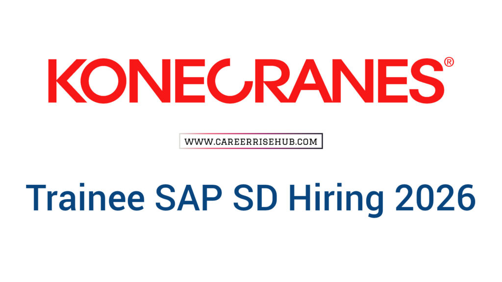 Konecranes Trainee SAP SD Hiring 2026